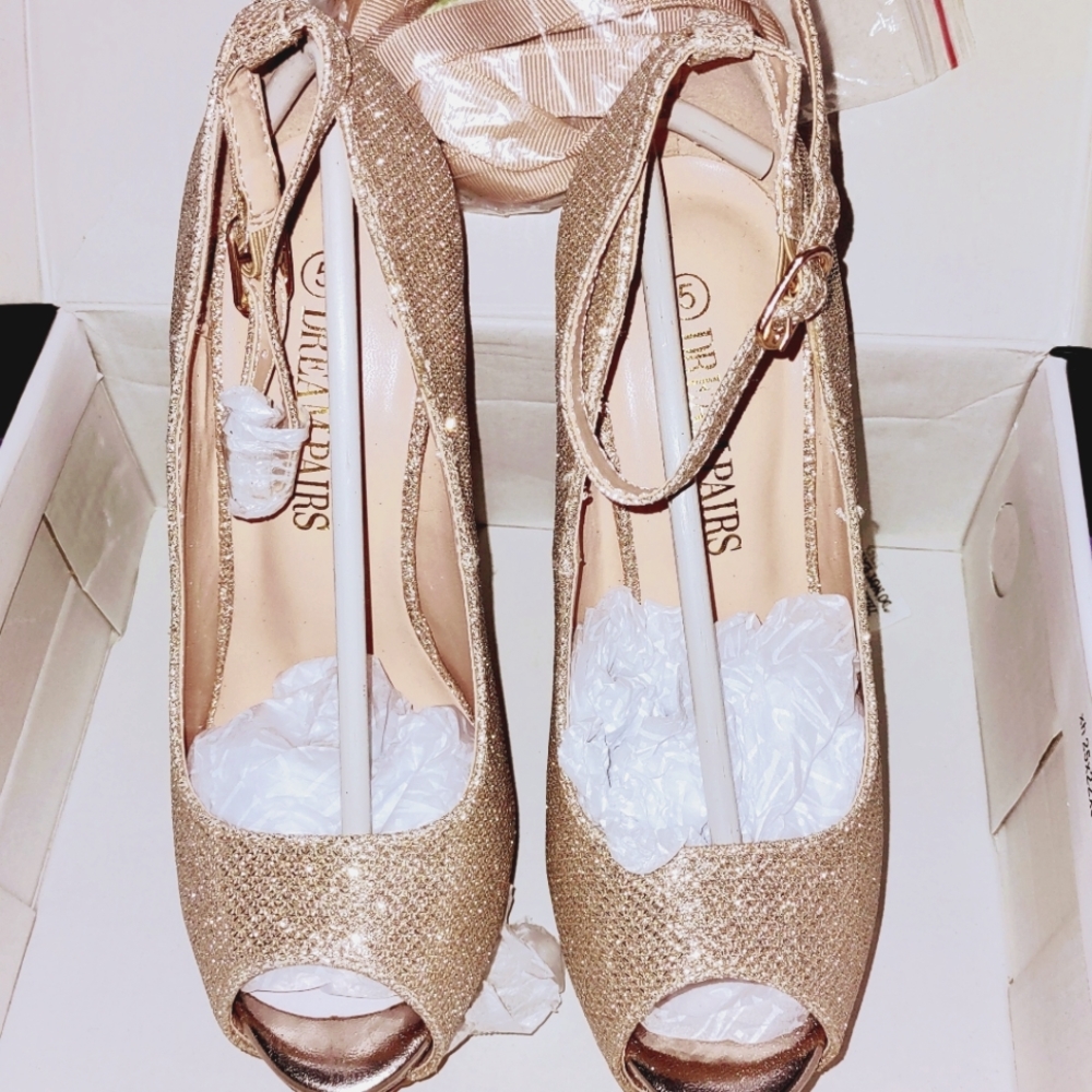 DREAM PAIRS Womens Ankle Strap Peep Toe Stilettos Heel Dress Pump Shoes US SIZE
